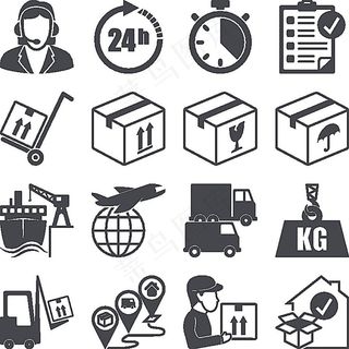 快递运货图标