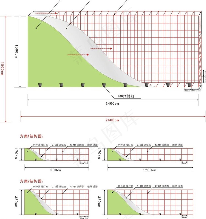 广告牌结构图（未转曲）图片