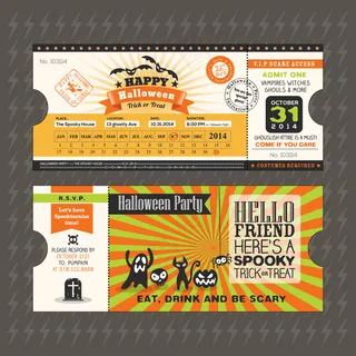 万圣节邀请函入场券