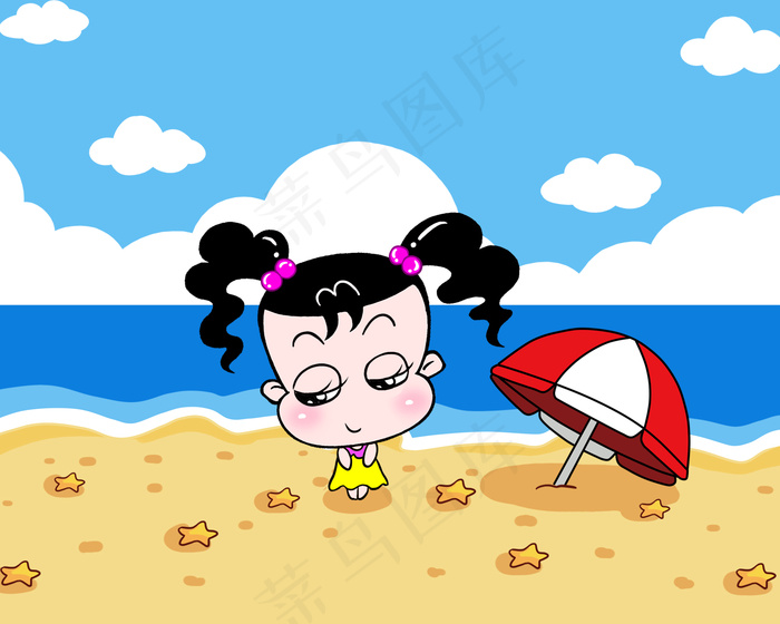 妞妞淘海边