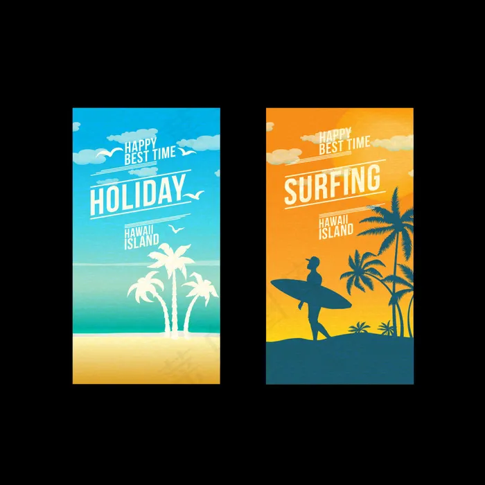 度假名片ai矢量模版下载