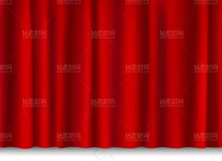 红色帷幕背景舞台矢量素材