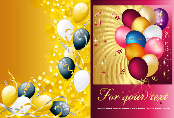 节日喜庆气球矢量素材-2