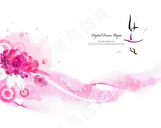 唯美浪漫花纹海报背景
