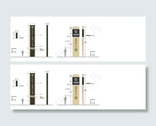 地产棕色导视系统