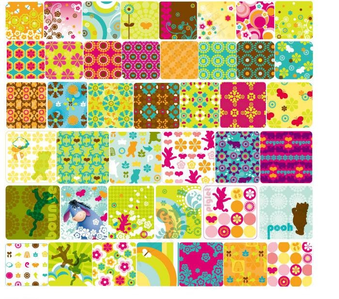 迪士尼花纹背景图片