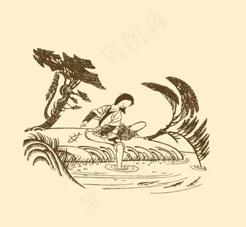 神笔马良 线条画 神笔马良 线条画
