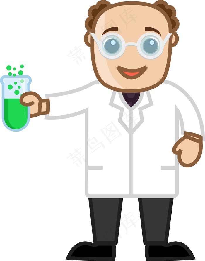 男人的试验化学品办公室的特征向量