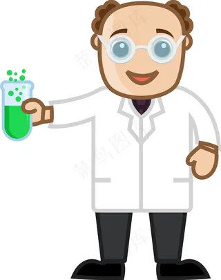 男人的试验化学品办公室的特征向量