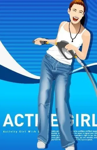 美女人物矢量图