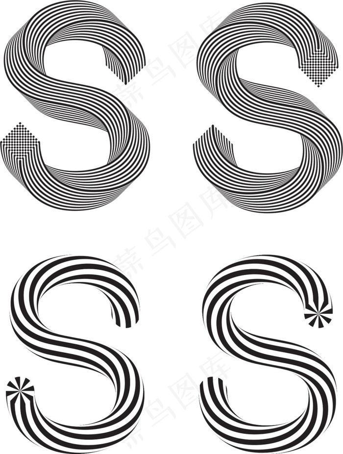 立体三维线条文字矢量素材cdr矢量模版下载