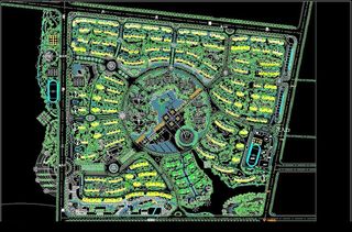 居住区CAD平面规划图