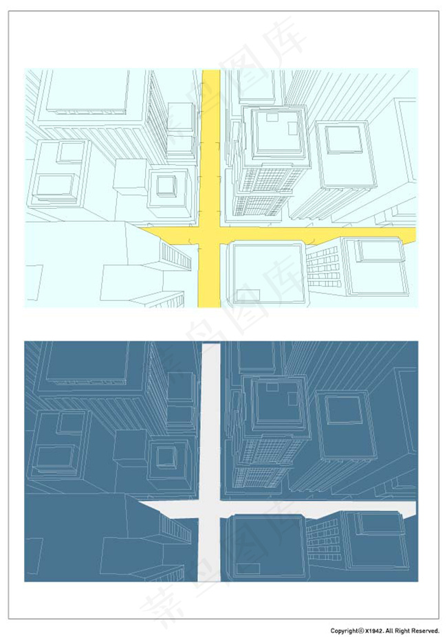 建筑顶视图背景下载