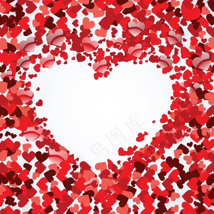 心的形状矢量插画的情人节和其他场合...eps,ai矢量模版下载