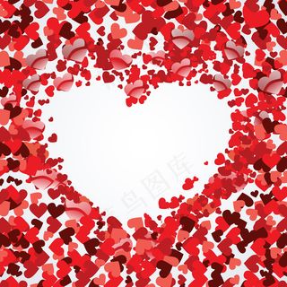 心的形状矢量插画的情人节和其他场合...