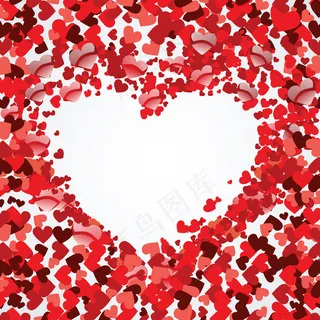 心的形状矢量插画的情人节和其他场合...