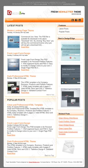 简单的通讯主题模板