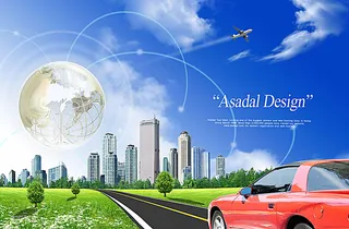 城市建设展板背景