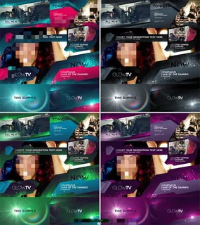 辉光时尚音乐类电视栏目全套包装AE...