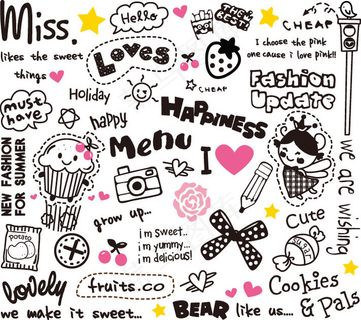 可爱的设计元素矢量集 可爱的设计元素矢量集