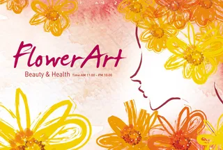 手绘花朵人物轮廓