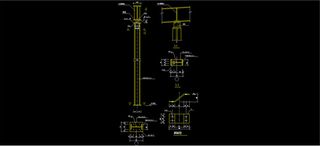 建筑墙架柱CAD节点大样图