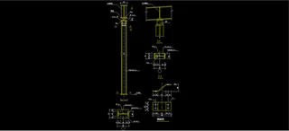 建筑墙架柱CAD节点大样图