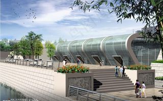 三明碧林南路滨江景观效果图图片