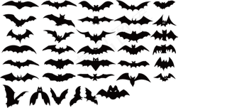 蝙蝠黑色蝙蝠图形图案衣服产品图案高...
