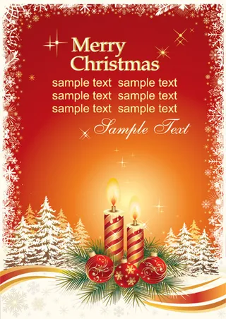 华丽圣诞节矢量素材
