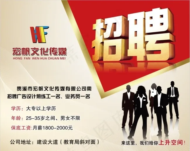 某公司招聘单页(3937X3150(DPI:100))psd模版下载