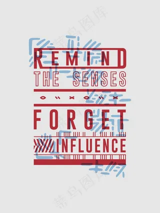 英文字体效果设计T恤图案设计