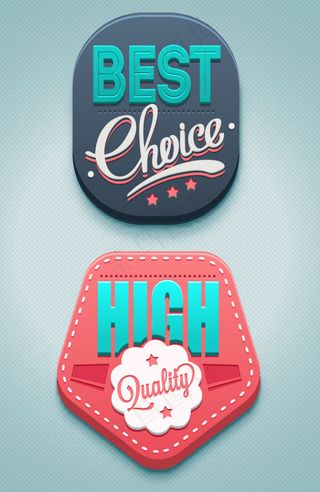 精致立体标签矢量素材