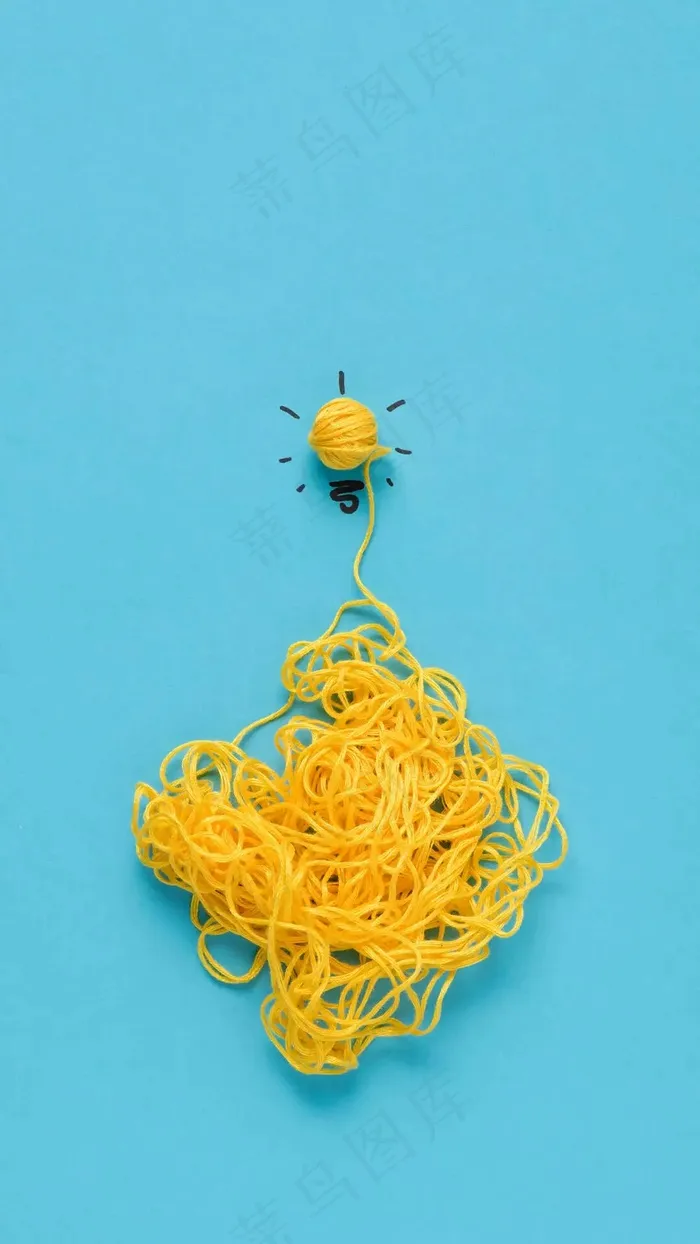 黄色的毛绒线高清摄影图片