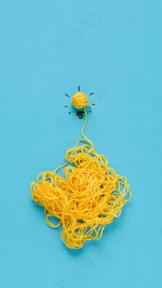 黄色的毛绒线高清摄影图片