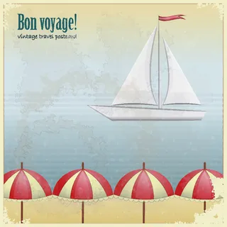 复古夏日度假模板设计矢量素材-4