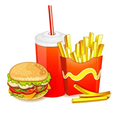 创造性的快餐产品背景矢量素材04