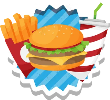 西式快餐西式汉堡薯条可乐PNG免扣...