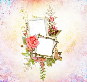 花朵相框图片