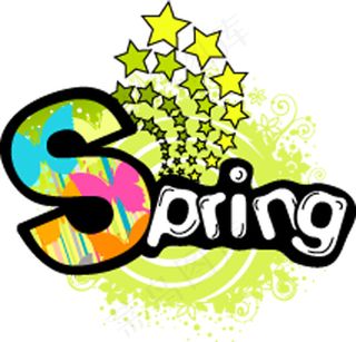 春天星星潮流字体装饰