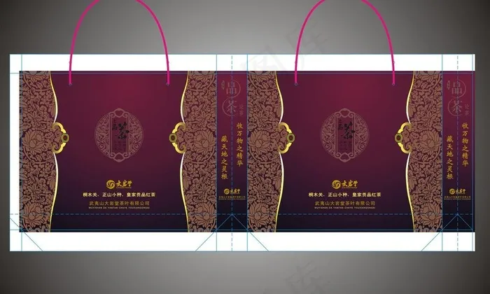 茶叶礼品袋图片cdr矢量模版下载
