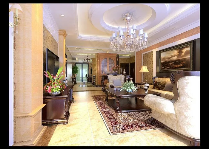 欧式客厅效果图图片