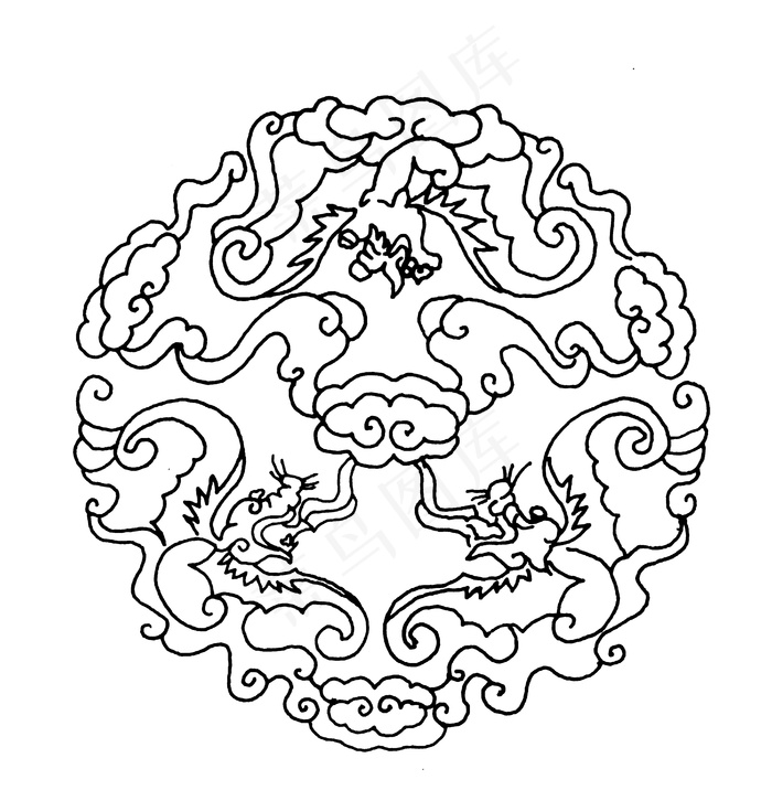祥云花纹图案