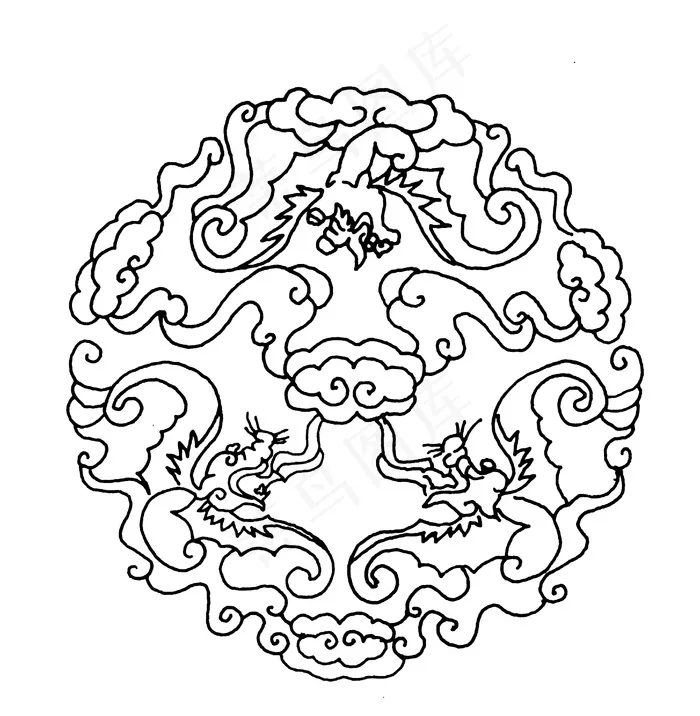 祥云花纹图案