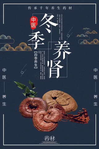 四季养生宣传挂画设计