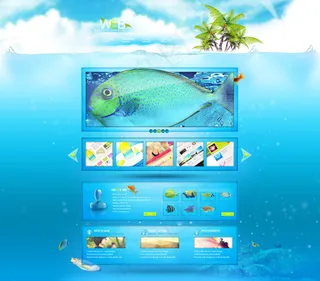 蓝色海洋主题源文件