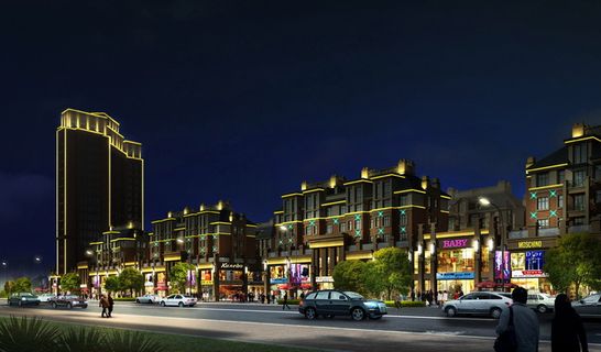 商业街亮化图片