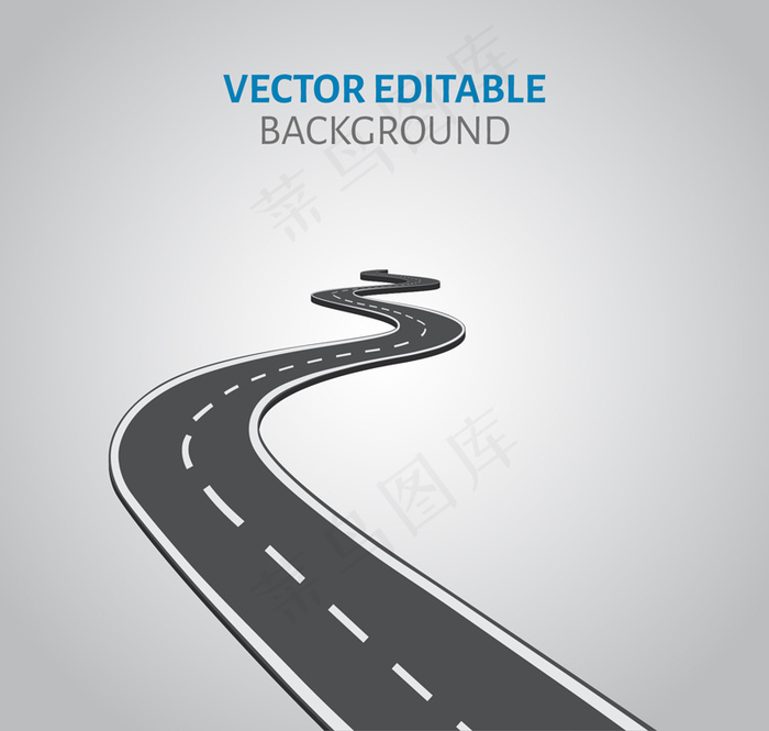 创意蜿蜒道路设计矢量素材
