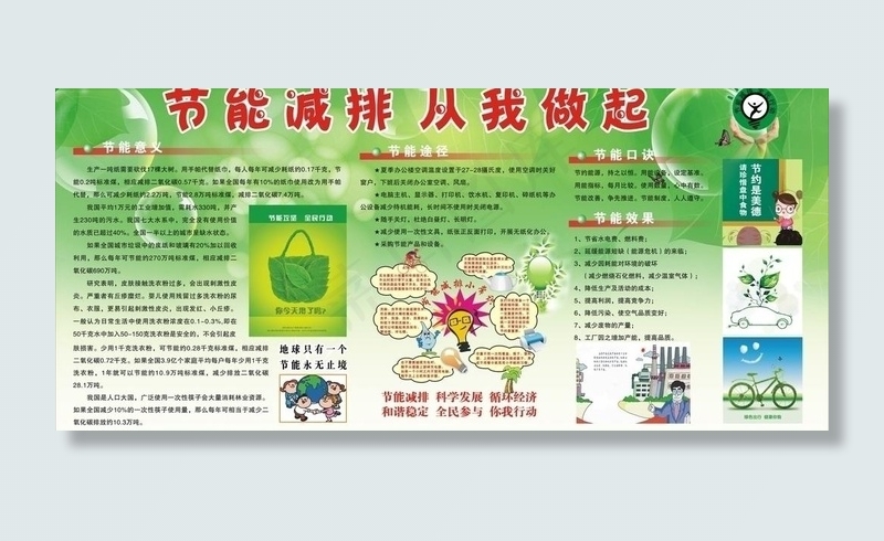 节能减排图片cdr矢量模版下载