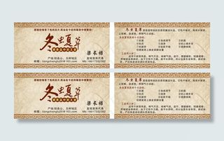 冬虫夏草名片图片